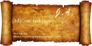 Jóna Antigon névjegykártya